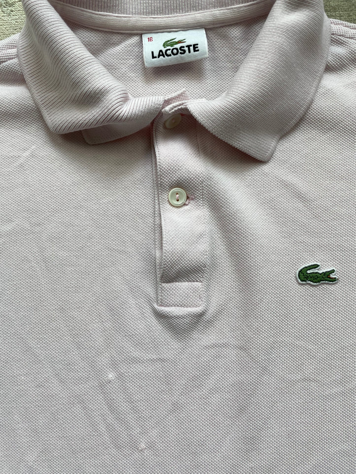 LACOSTE POLO SHIRT PINK (XS)