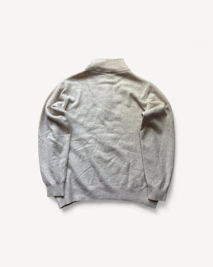 BURBERRY HALF ZIP UP HOODIE (M)