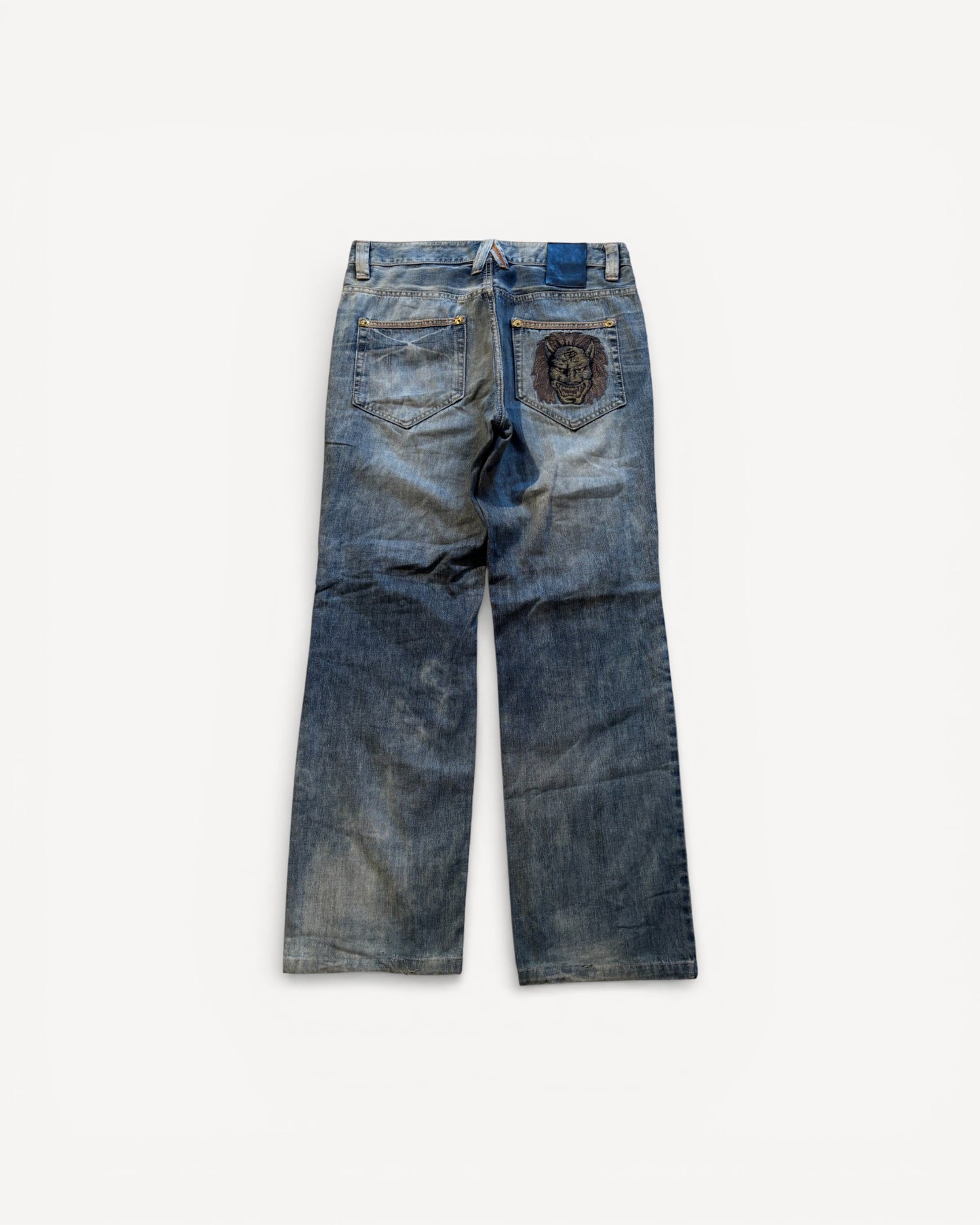 JAPANESE EMBROIDERED DENIM W32 L32 #JAP8