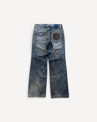 JAPANESE EMBROIDERED DENIM W32 L32 #JAP8