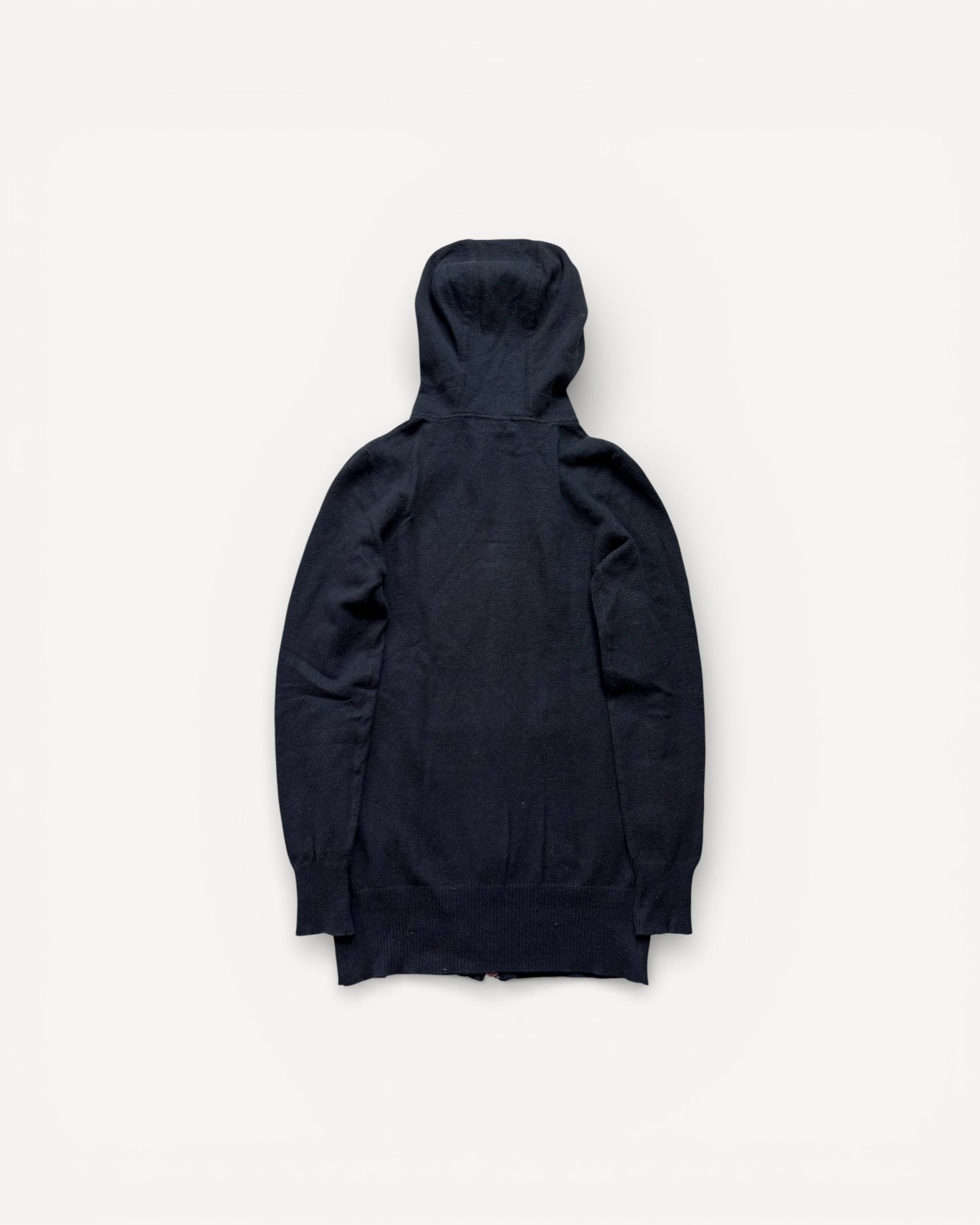BURBERRY BLACK ZIP UP HOODIE (S)