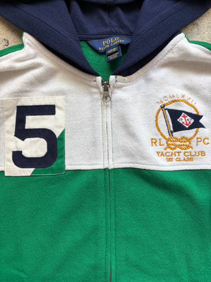 RALPH LAUREN GREEN ZIP UP HOODIE (S)