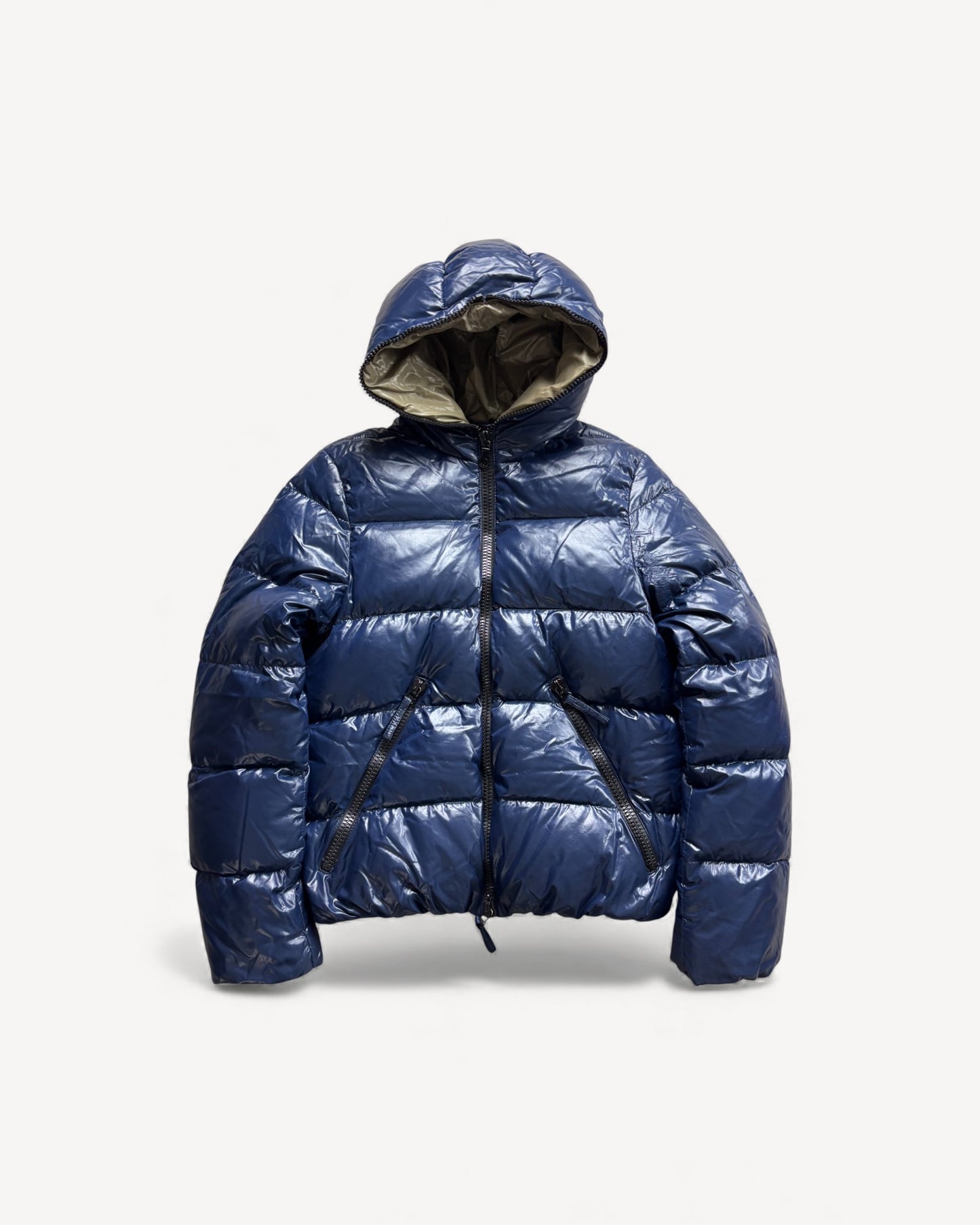 DUVETICA NAVY PUFFER JACKET (S/M)