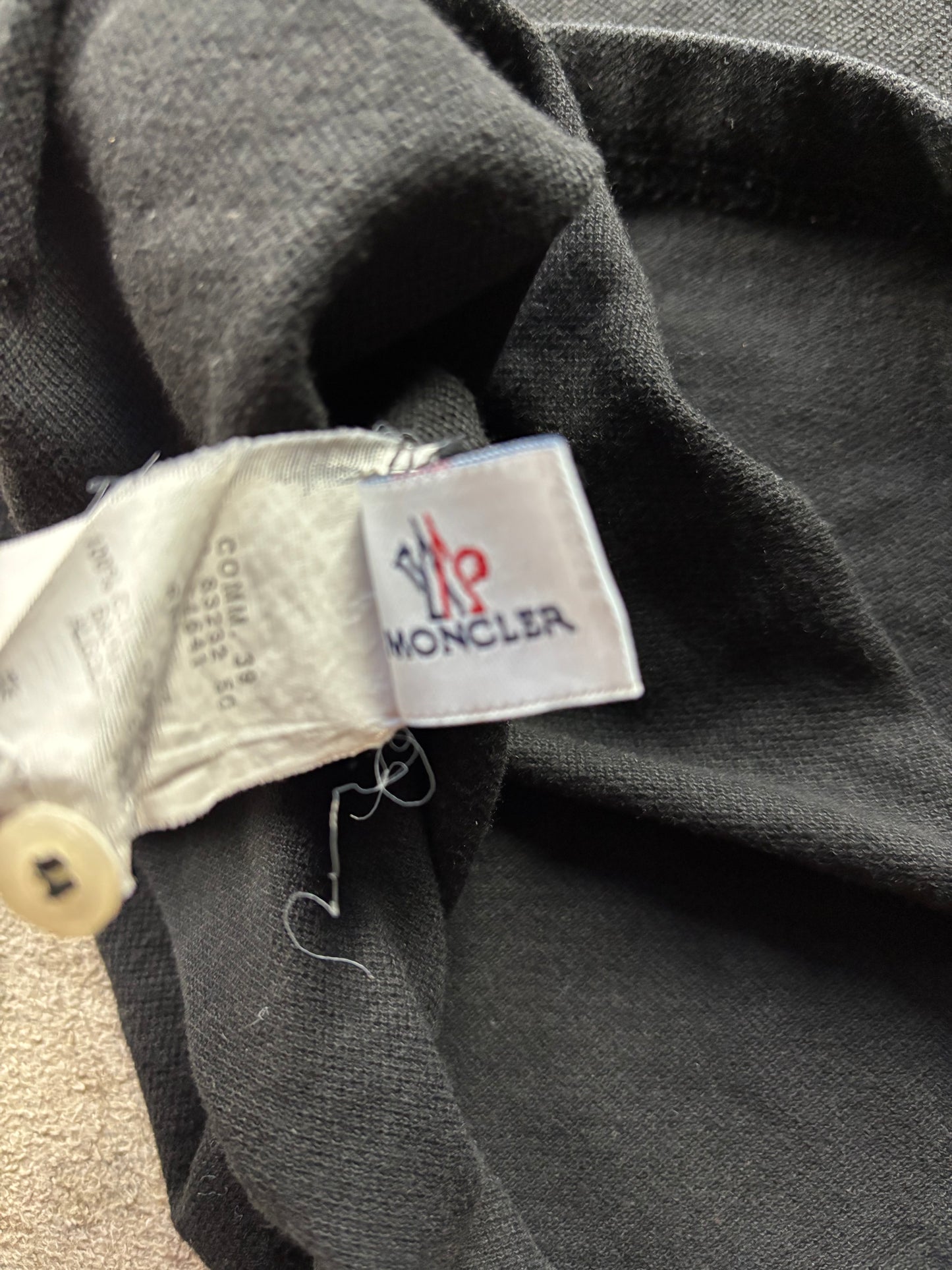 MONCLER BLACK POLO SHIRT (M)