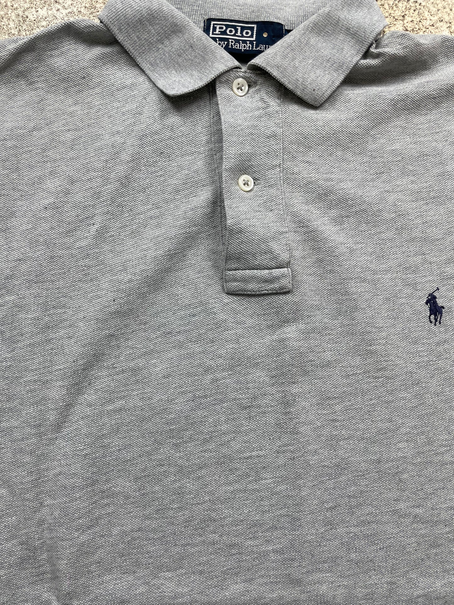 RALPH LAUREN POLO SHIRT GREY (L)