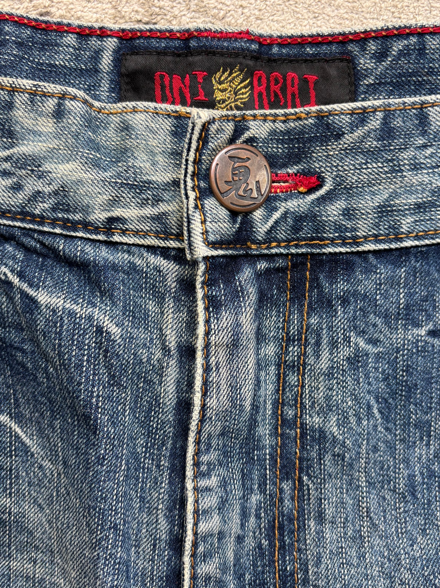 JAPANESE EMBROIDERED DENIM W36 L30 #JAP19