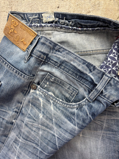 JAPANESE EMBROIDERED DENIM W30 L30 #JAP2