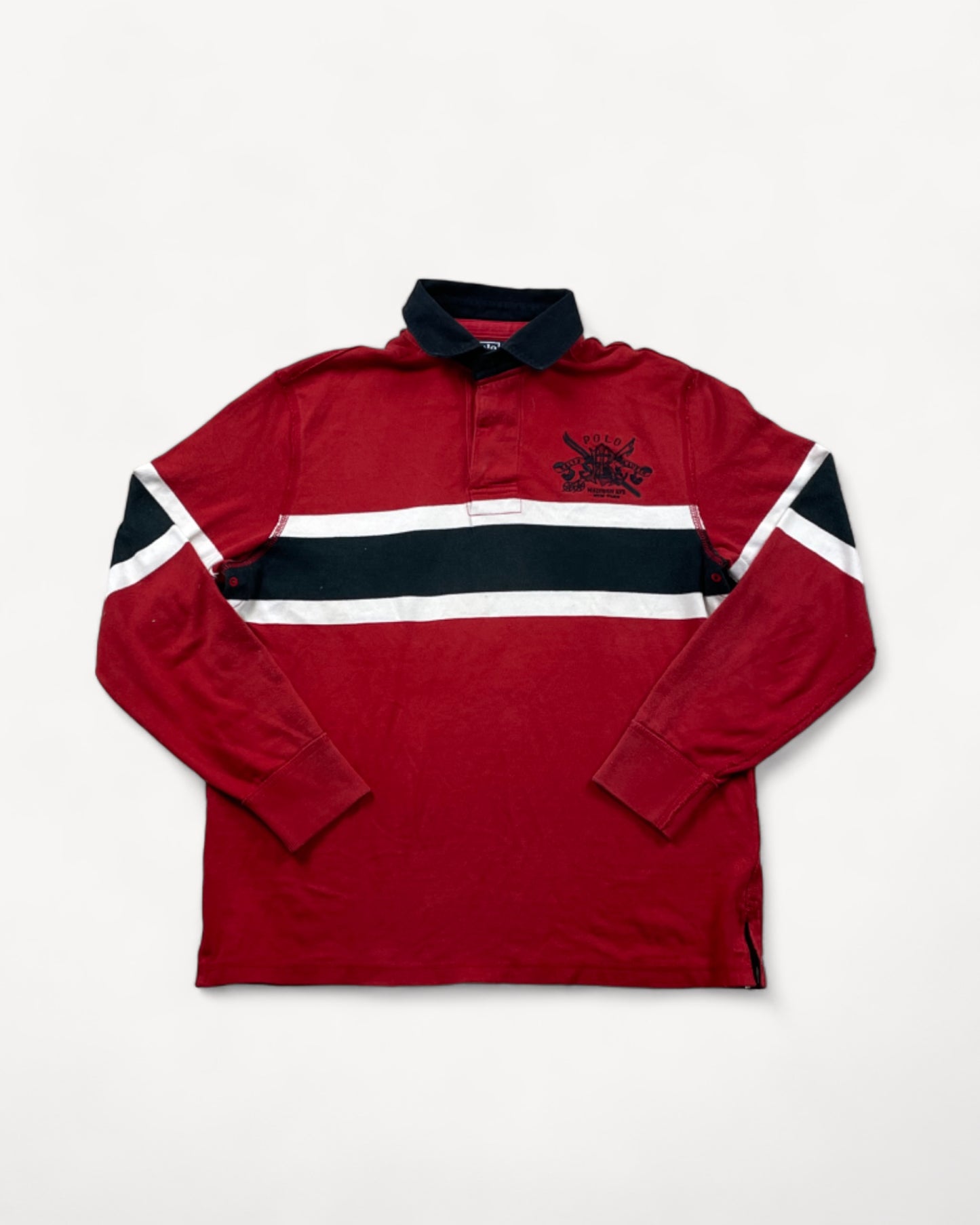 RALPH LAUREN POLO LONGSL. SHIRT RED (M)