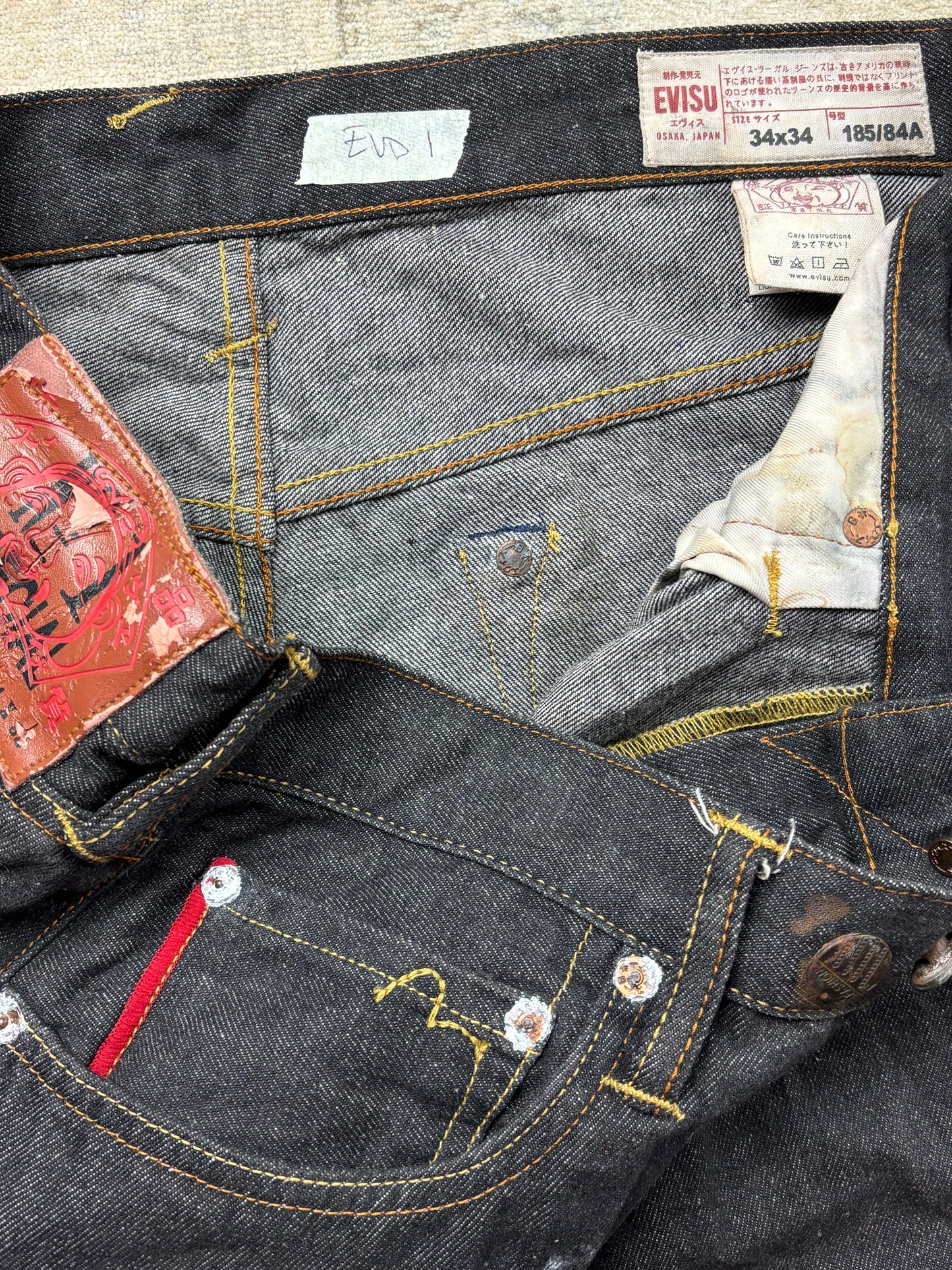 EVISU DIACOCK JEANS W34 L30 #EVD1