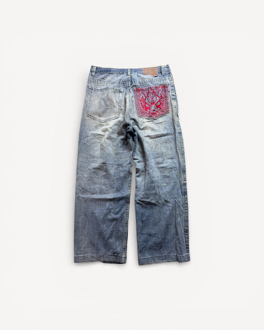 JAPANESE EMBROIDERED DENIM W31 L32 #JAP7
