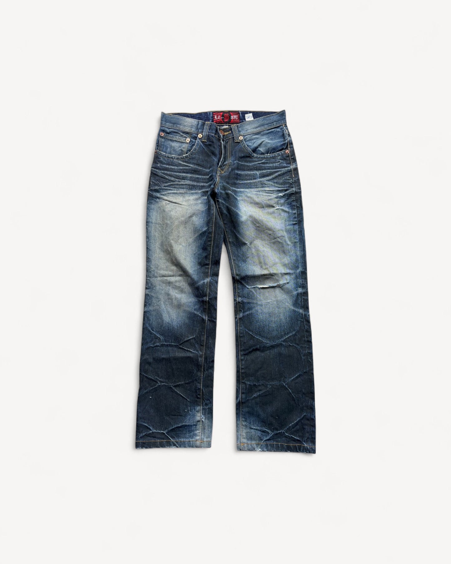 JAPANESE EMBROIDERED DENIM W29 L32 #JAP4