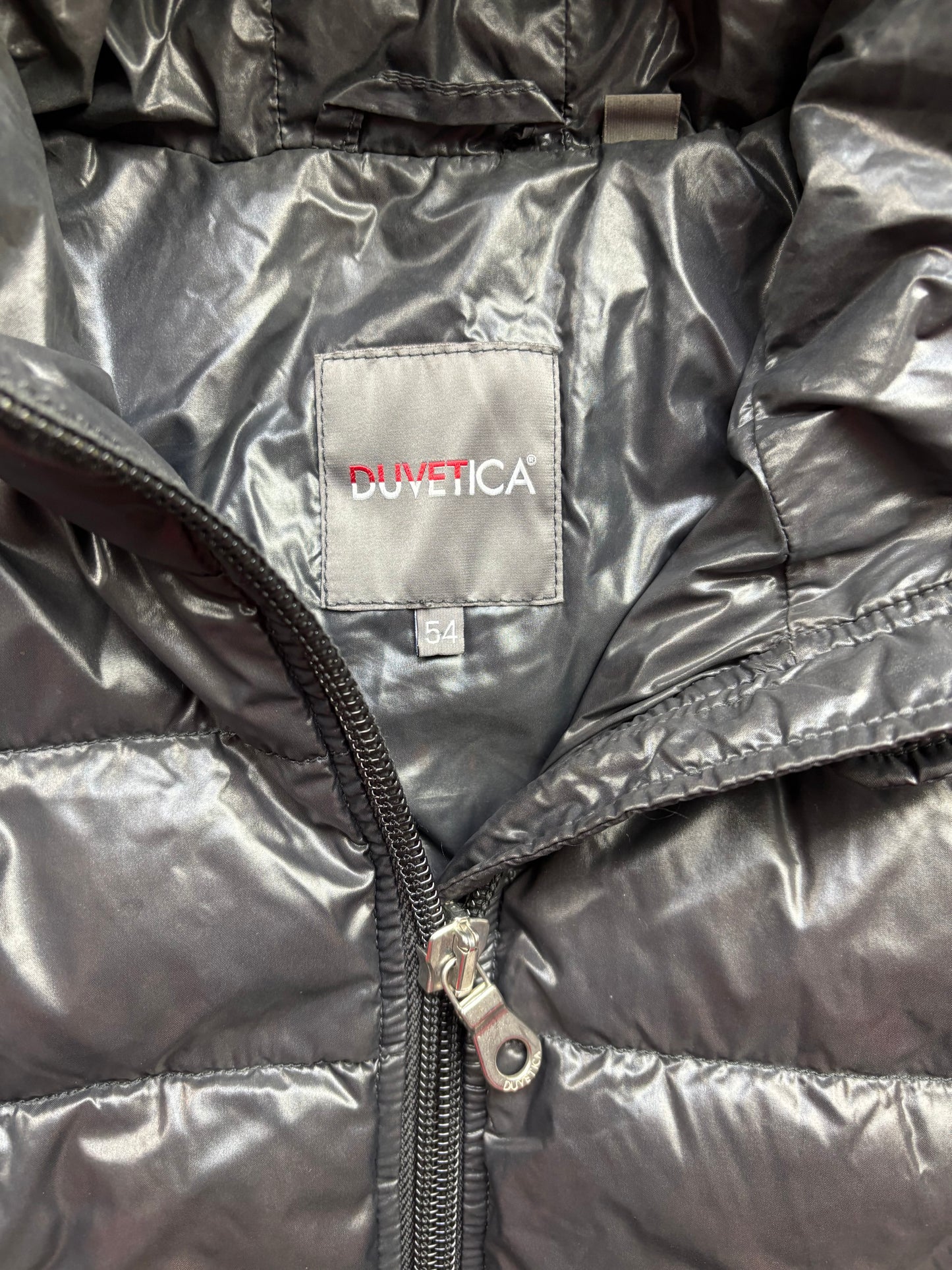 DUVETICA GREY PUFFER JACKET (L/XL)