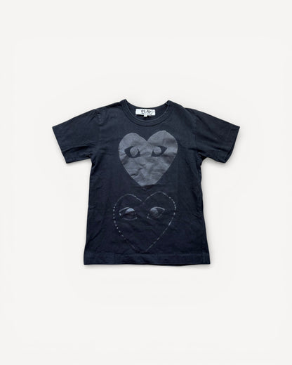 CDG PLAY BLACK T-SHIRT (XS)