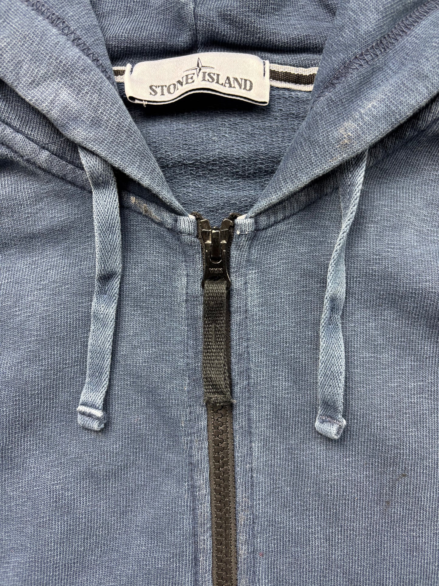 STONE ISLAND NAVY ZIP UP HOODIE (L)