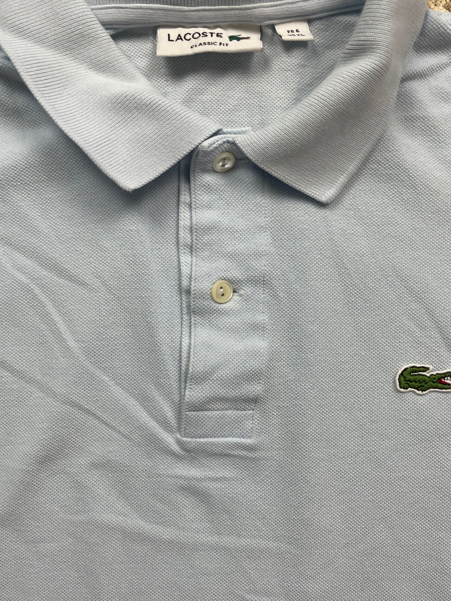 LACOSTE POLO SHIRT BABYBLUE (XL)