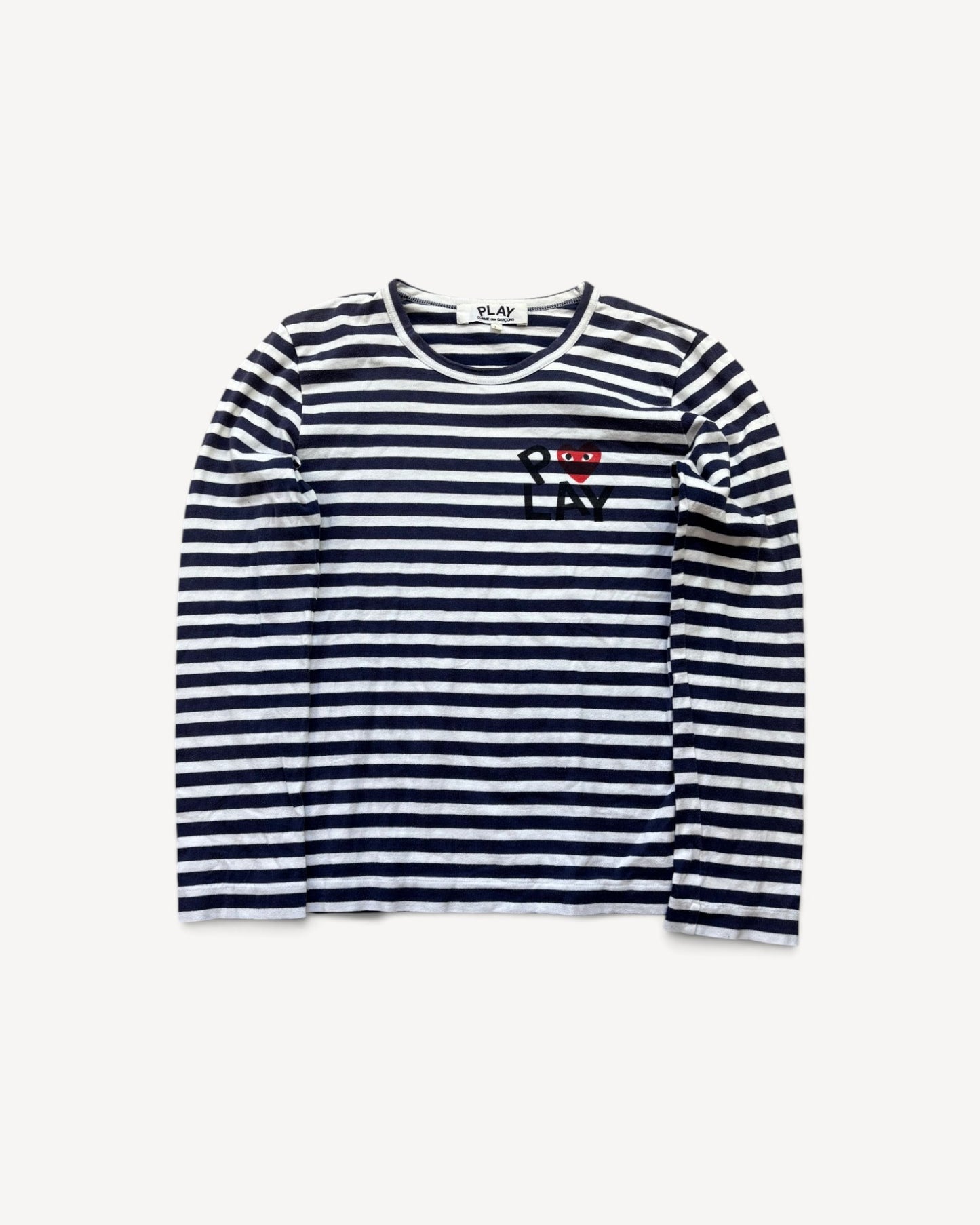 CDG PLAY STRIPED LONGSLEEVE (S)