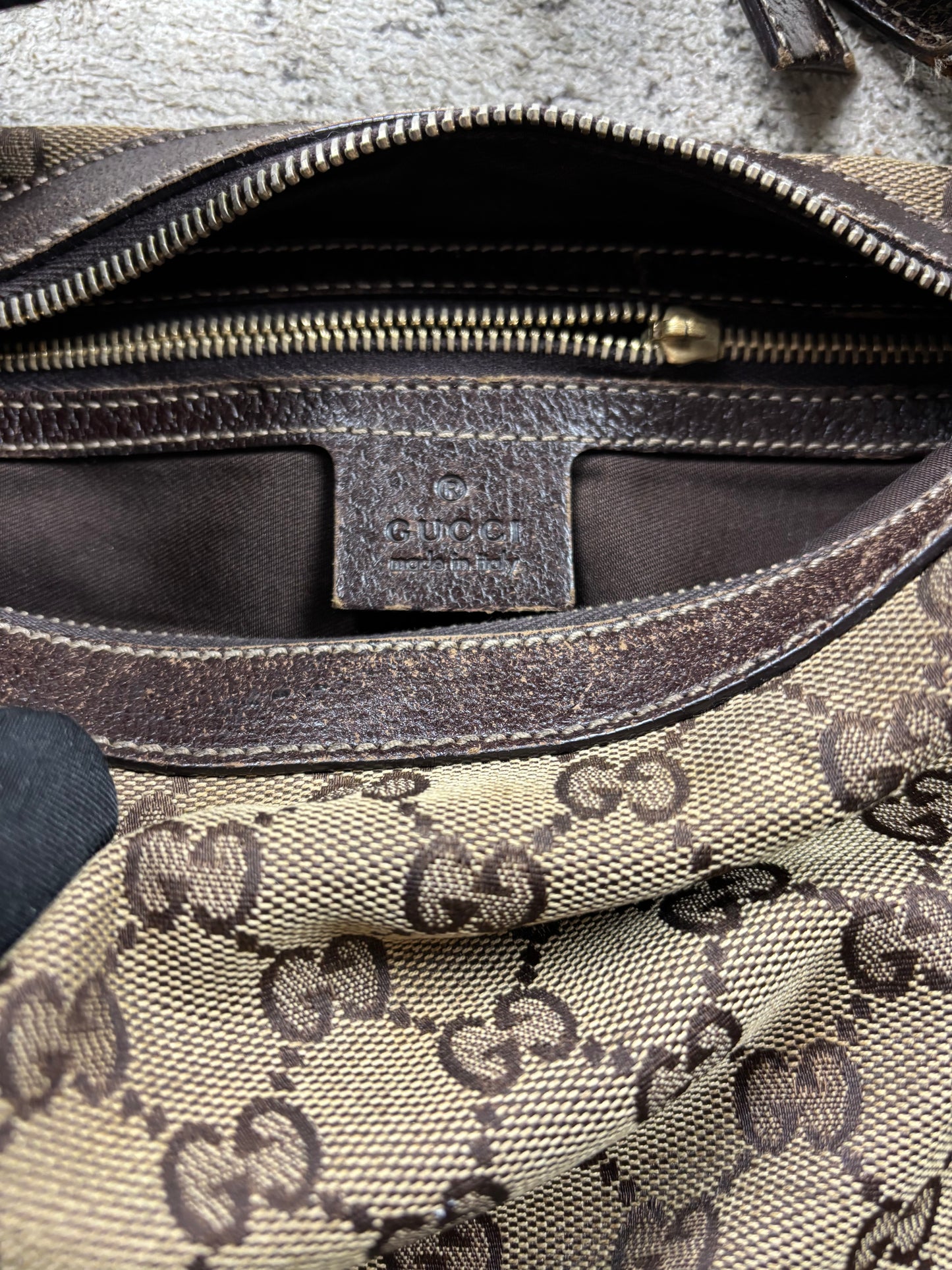 GUCCI MONOGRAM HOBO BAG