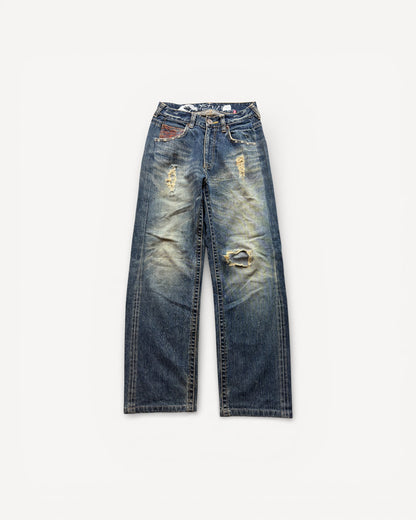 JAPANESE EMBROIDERED DENIM W28 L32 #JAP1