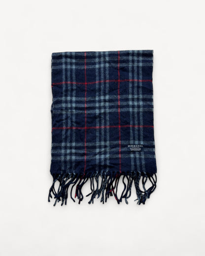 BURBERRY NOVACHECK SCARF NAVY