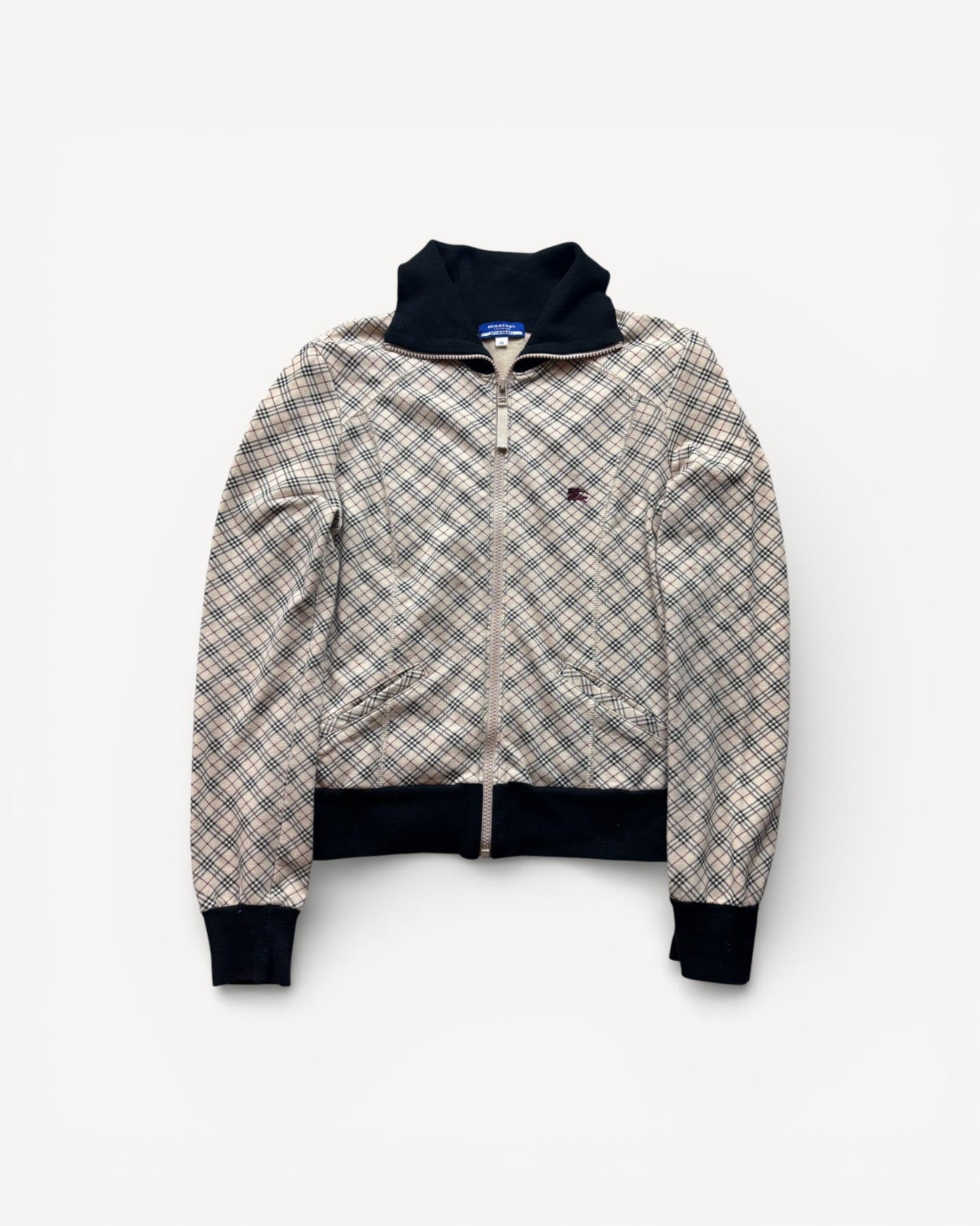 BURBERRY BEIGE NOVACHECK ZIP UP VEST (S)