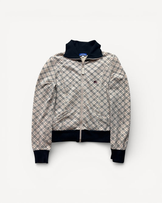 BURBERRY BEIGE NOVACHECK ZIP UP VEST (S)