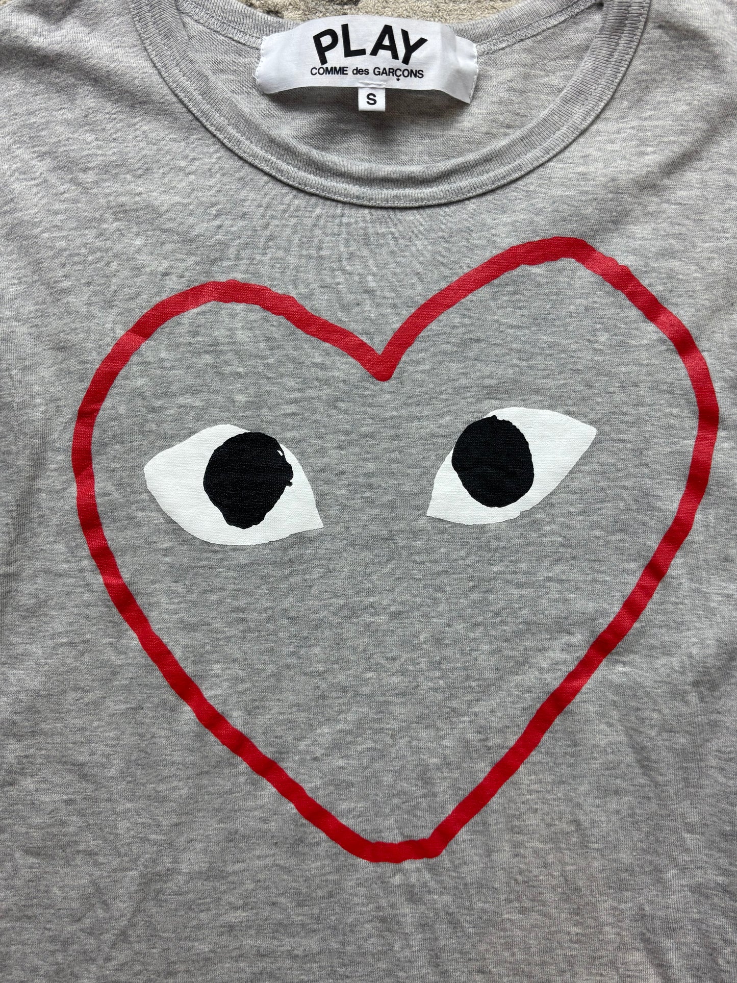 CDG PLAY GREY LONGSLEEVE (S)