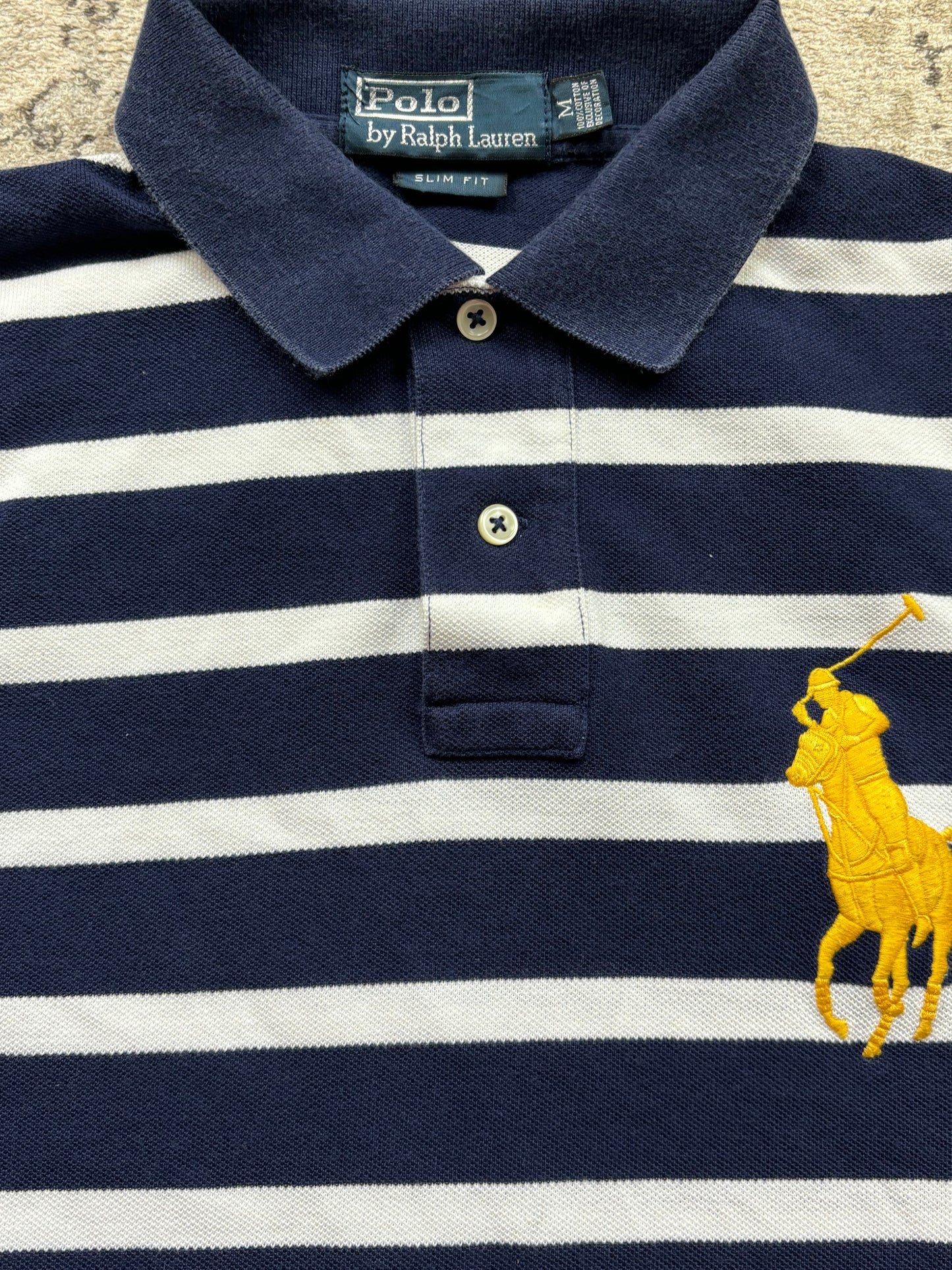 RALPH LAUREN POLO SHIRT STRIPED (M)