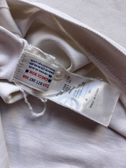 MONCLER WHITE POLO SHIRT (M)