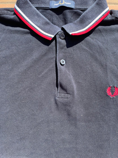 FRED PERRY POLO SHIRT BLACK (L)