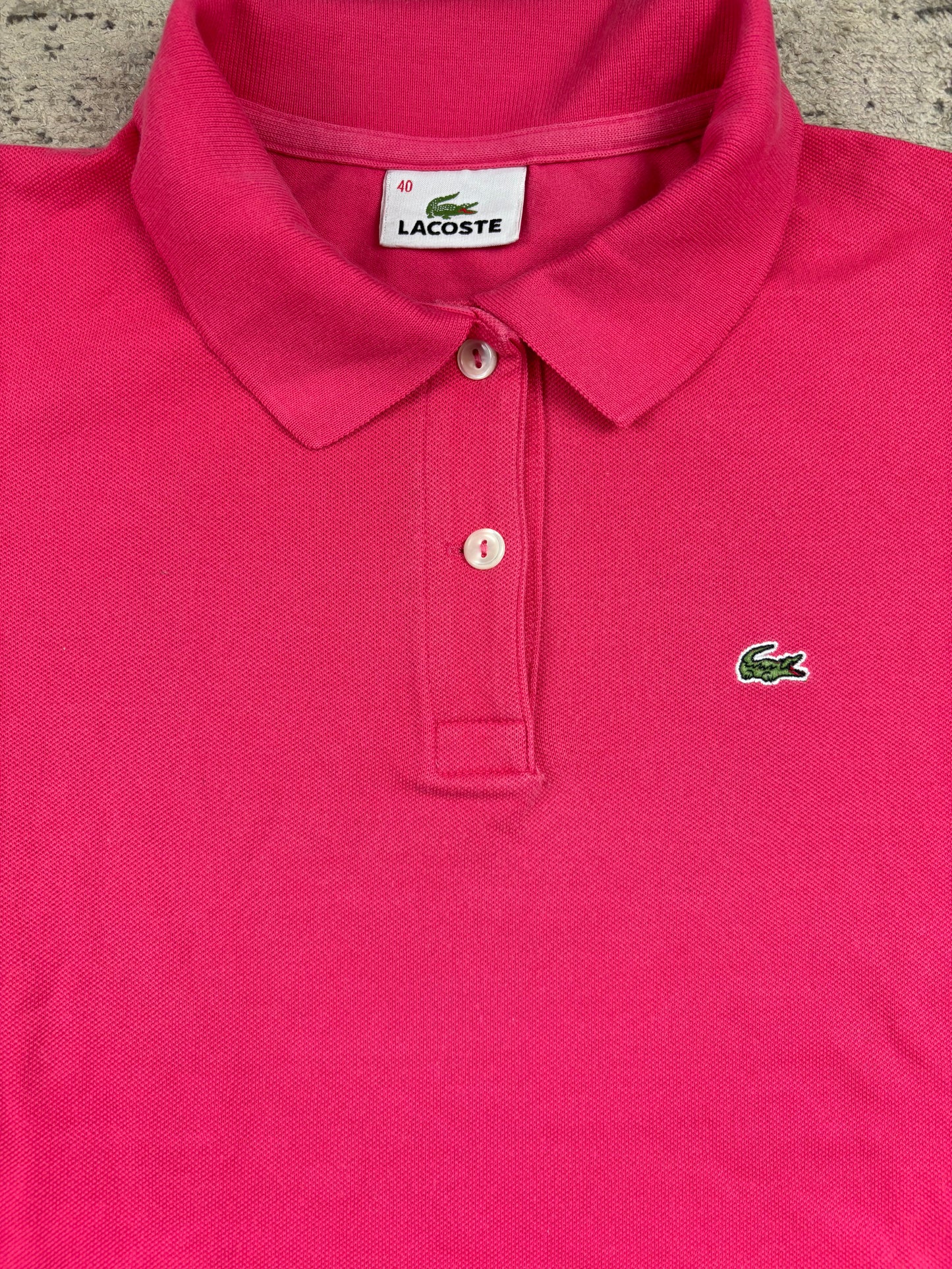 LACOSTE POLO SHIRT PINK (XS)