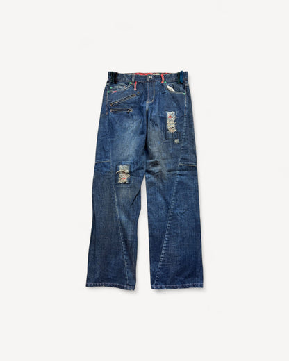 JAPANESE EMBROIDERED DENIM W32 L32 #JAP8