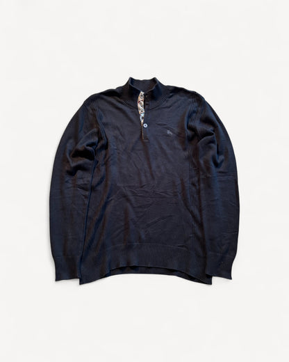 BURBERRY HALF ZIP UP KNIT (L)