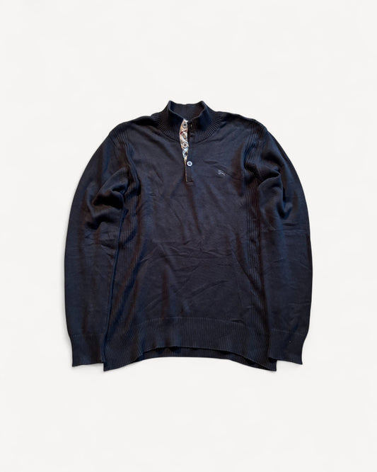 BURBERRY HALF ZIP UP KNIT (L)