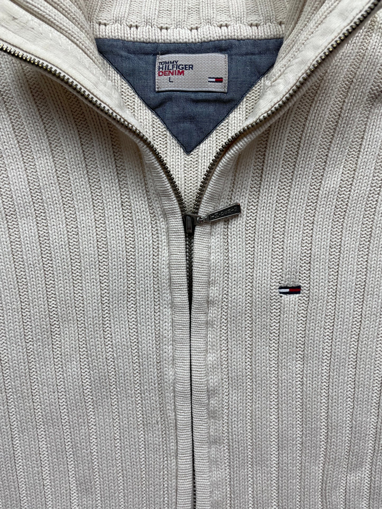 HILFIGER ZIP UP KNIT (M/L)