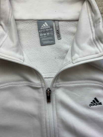 ADIDAS WHITE ZIP UP VEST (M)