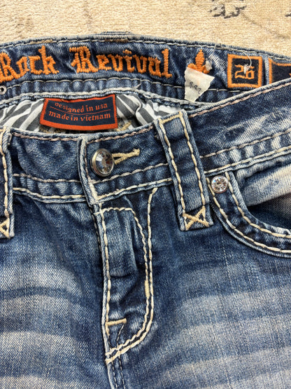 ROCK REVIVAL JEANS W26 L32 #RR2