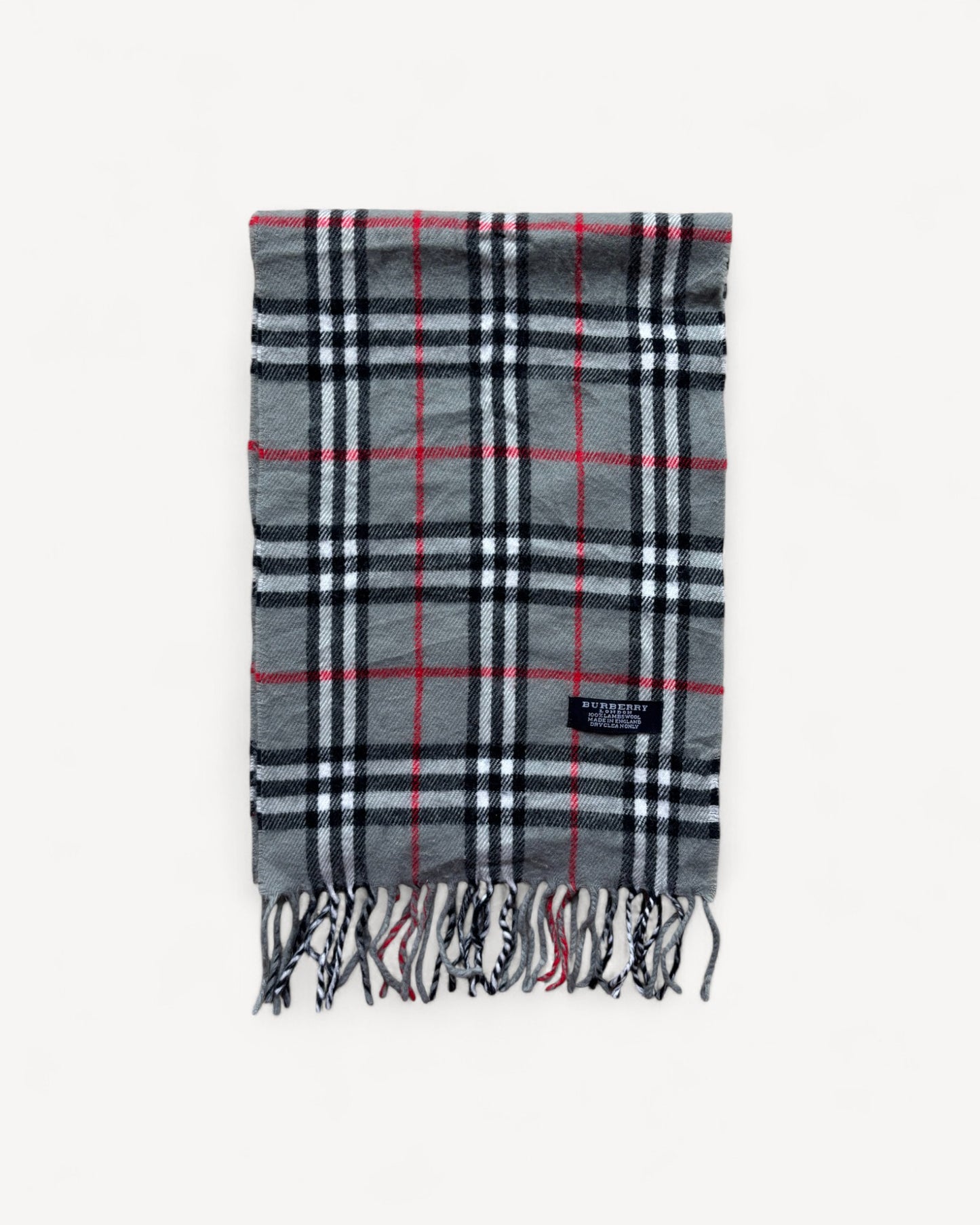 BURBERRY NOVACHECK SCARF LIGHT GREY