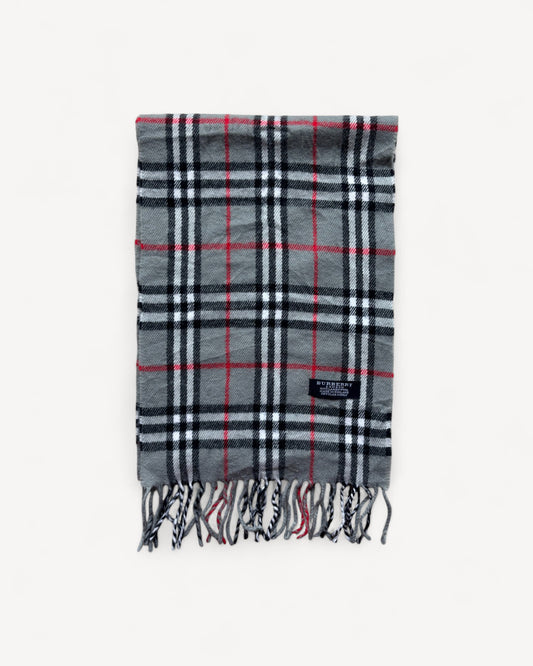 BURBERRY NOVACHECK SCARF LIGHT GREY