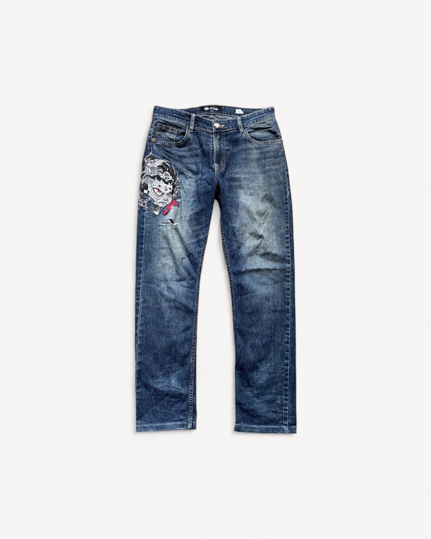 JAPANESE EMBROIDERED DENIM W32 L32 #JAP11