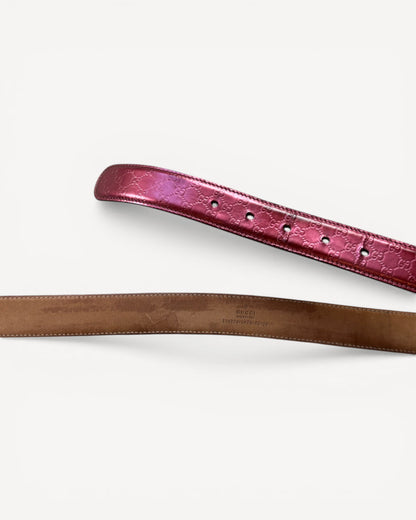 GUCCI RED MONOGRAM BELT