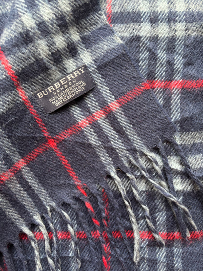BURBERRY NOVACHECK SCARF NAVY