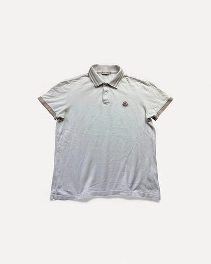MONCLER WHITE POLO SHIRT (M)