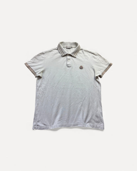 MONCLER WHITE POLO SHIRT (M)