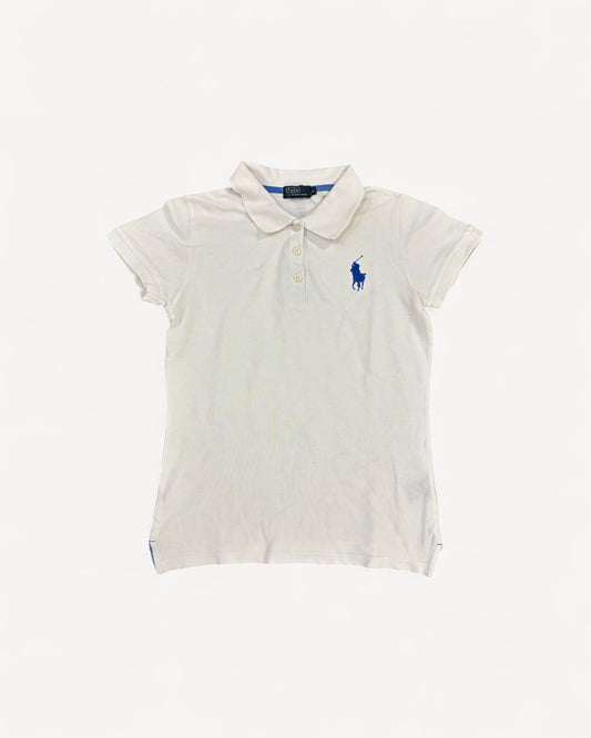 RALPH LAUREN POLO SHIRT WHITE (S)