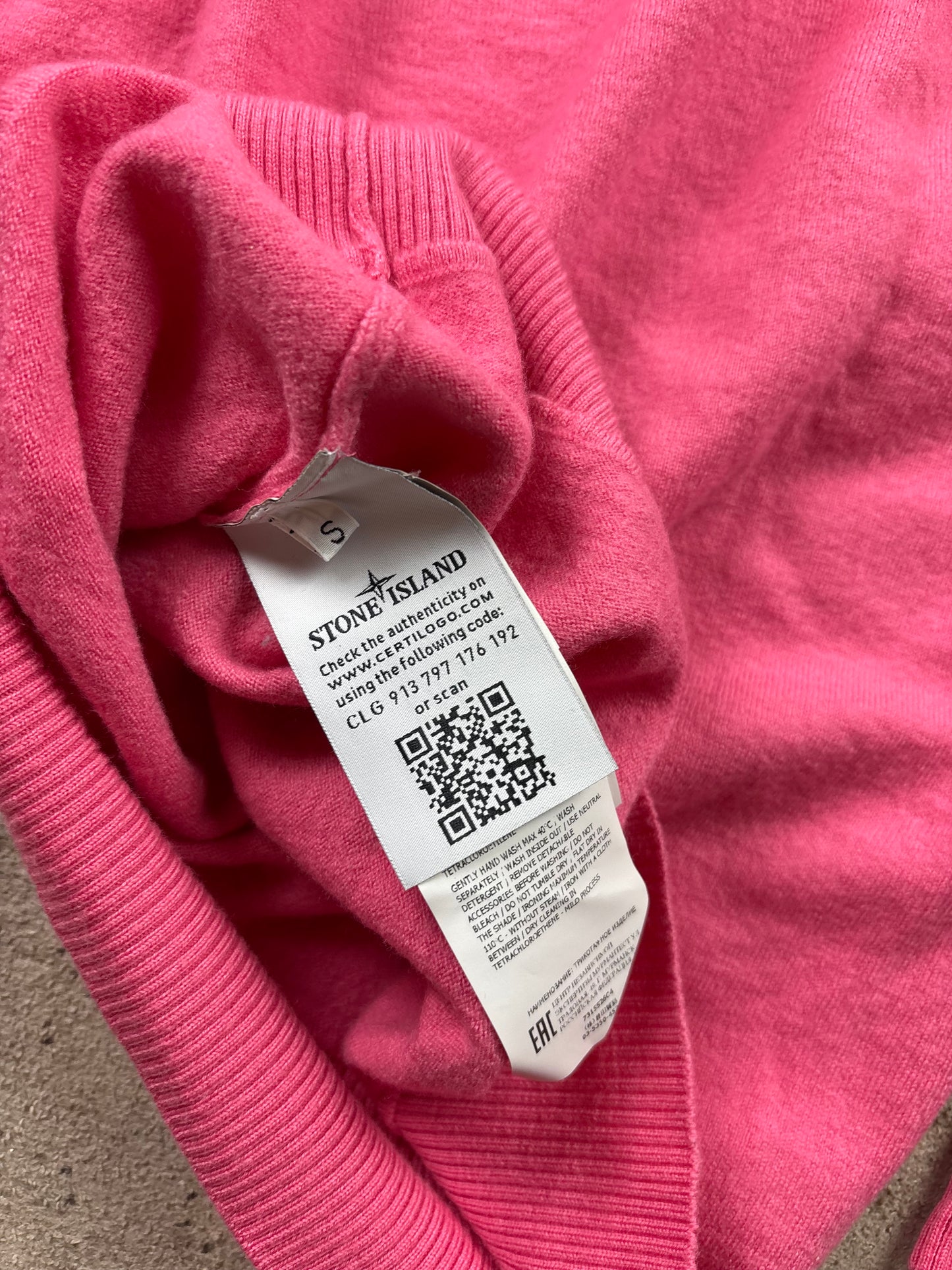 STONE ISLAND PINK KNIT (S)