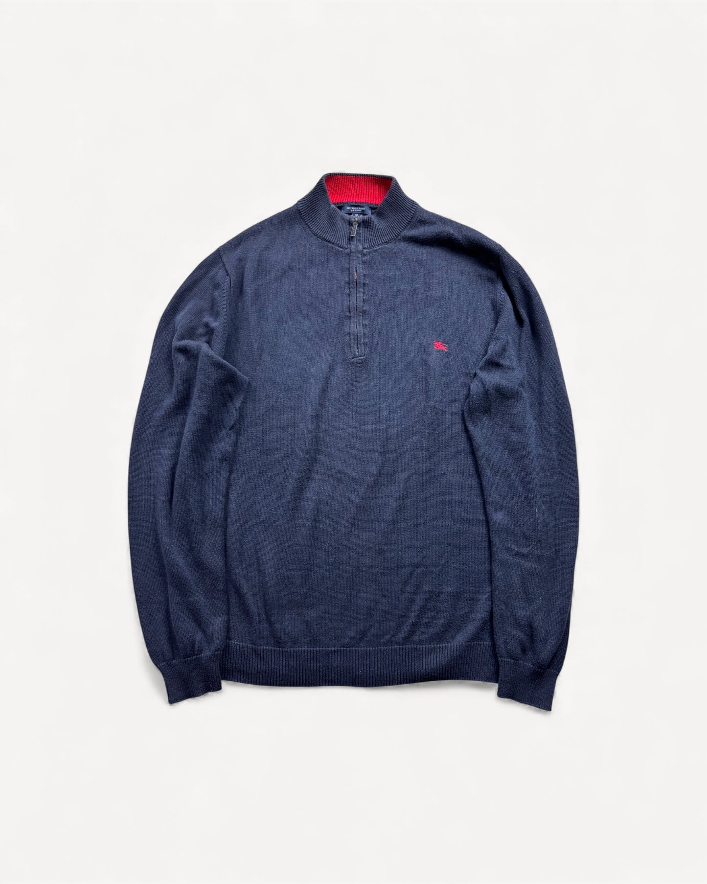 BURBERRY HALF ZIP UP KNIT (M)