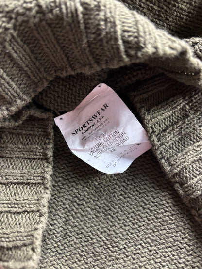 STONE ISLAND HALF ZIP UP KNIT (L)