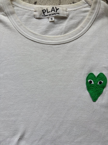 CDG PLAY WHITE T-SHIRT (S)