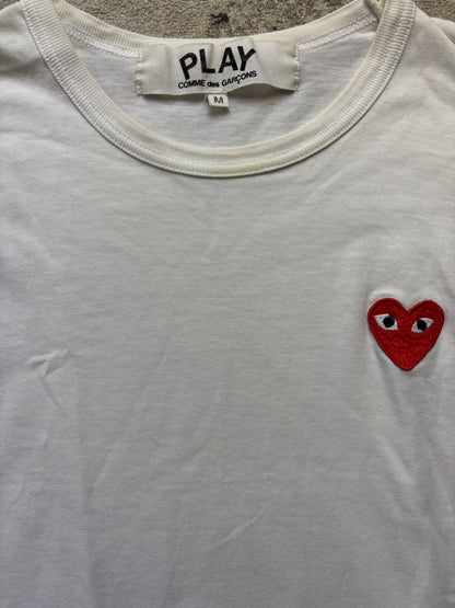 CDG PLAY WHITE T-SHIRT (M)