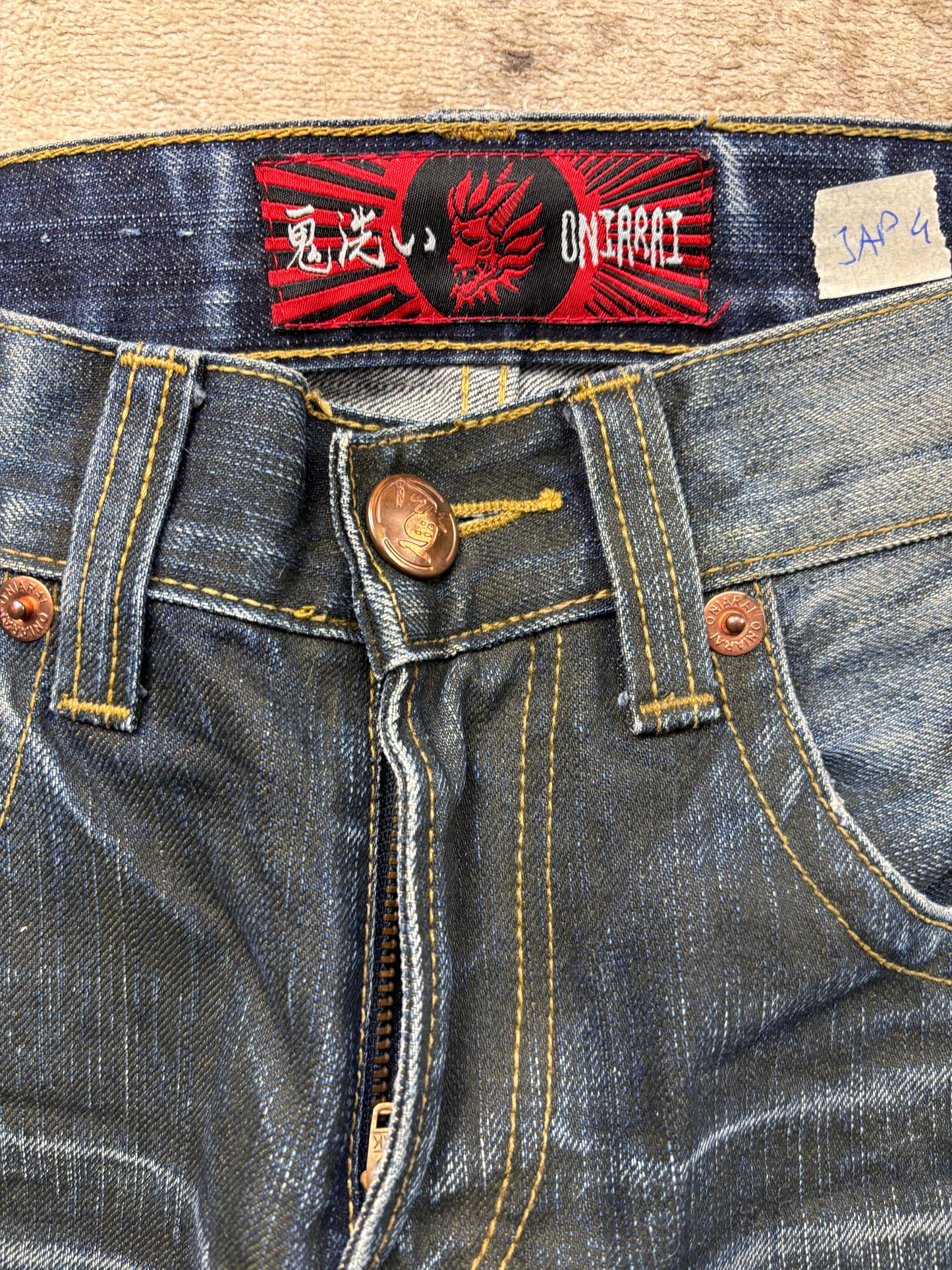 JAPANESE EMBROIDERED DENIM W29 L32 #JAP4
